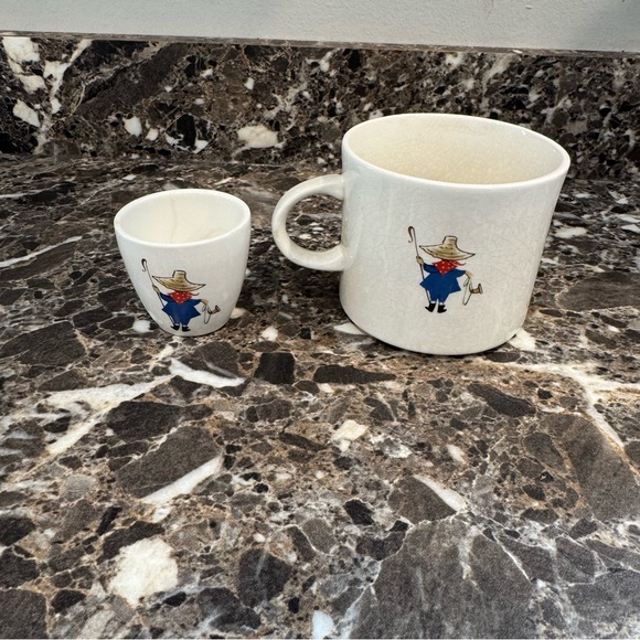 Vintage - Set of 3 Arklow Pottery - Little Boy Blue Nursery Plate, Mug & Egg Cup - Picture 4 of 4